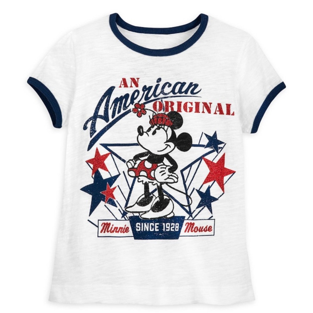 Disney Parks Minnie Mouse shirt - 4th of the July inspired white cotton XS